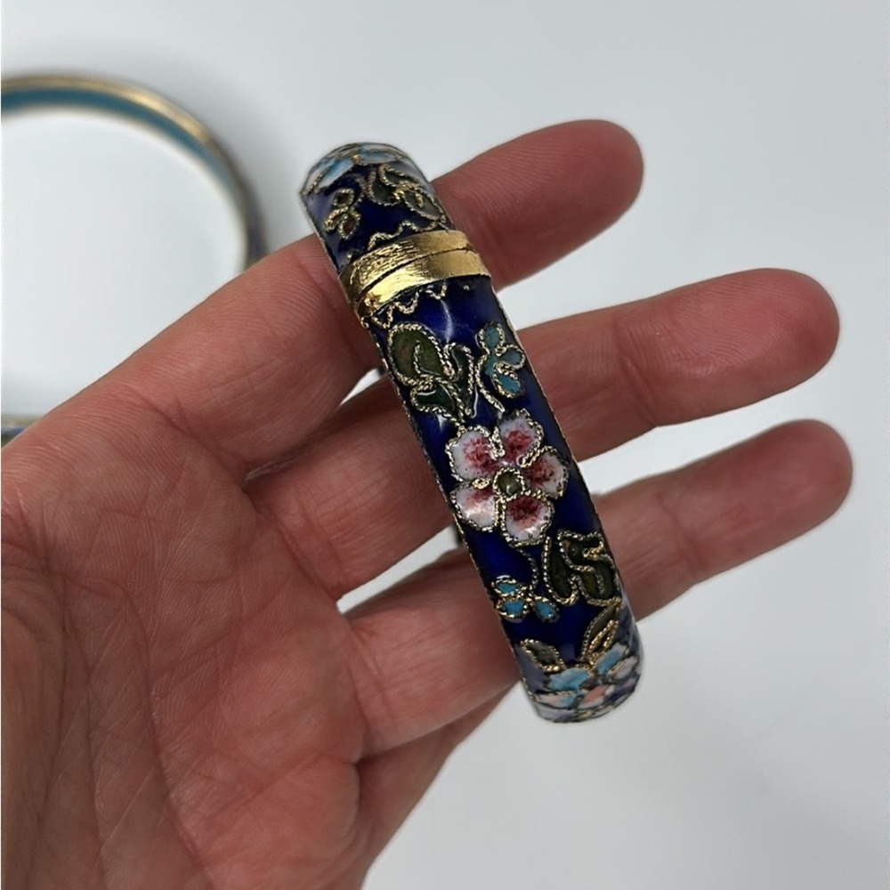 Cloisonne bangle bracelets - Picture 7 of 7